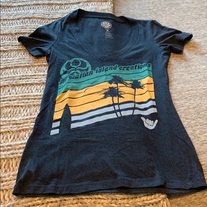 Blue Hawaiian Island Creations v neck